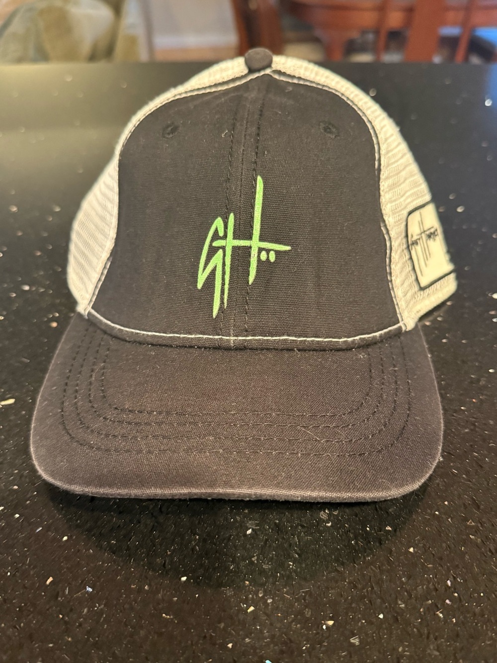 Guy Harvey Black and Grey Mesh Trucker Hat